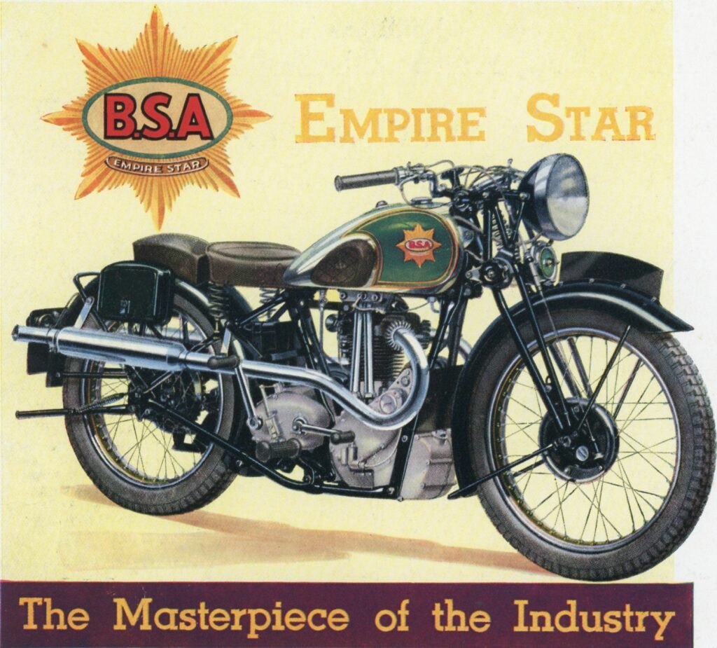 Catalogue picture of the 1936 BSA Q8 Empire Star